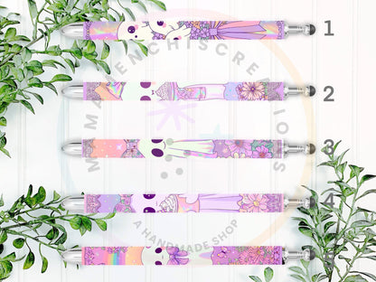 Pastel Ghosts and Flowers Refillable Gel Pen