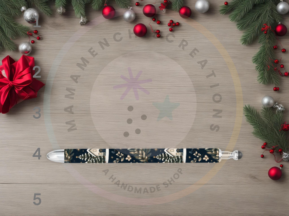 Christmas Winter Scenery Refillable Gel Pen