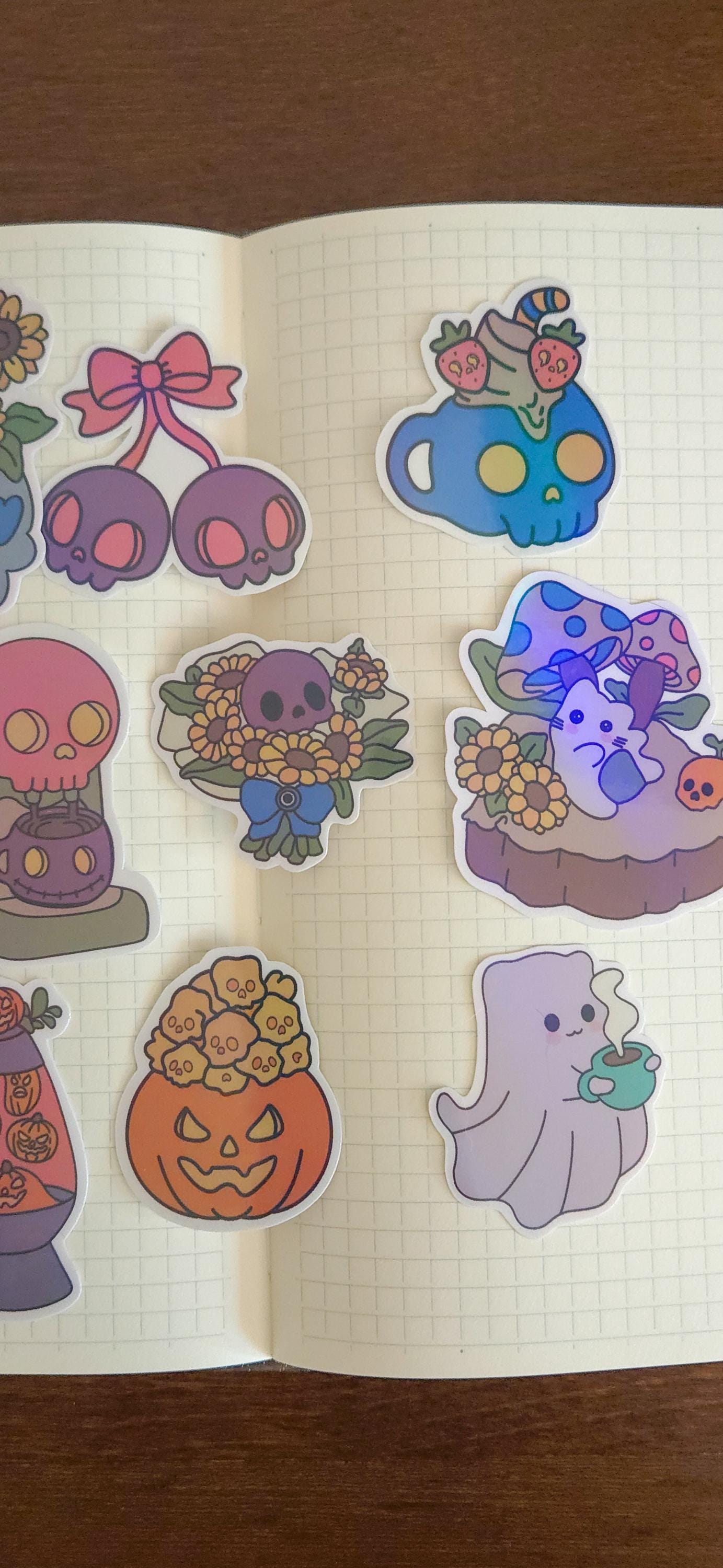 Haunted Harvest Holographic Sticker Flakes Set Bujo Planner Laptop Sticker