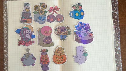 Haunted Harvest Holographic Sticker Flakes Set Bujo Planner Laptop Sticker