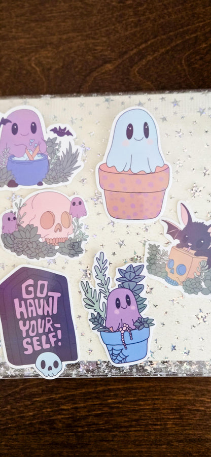 Ghostly Fall Holographic Sticker Flakes Set Bujo Planner Laptop Sticker