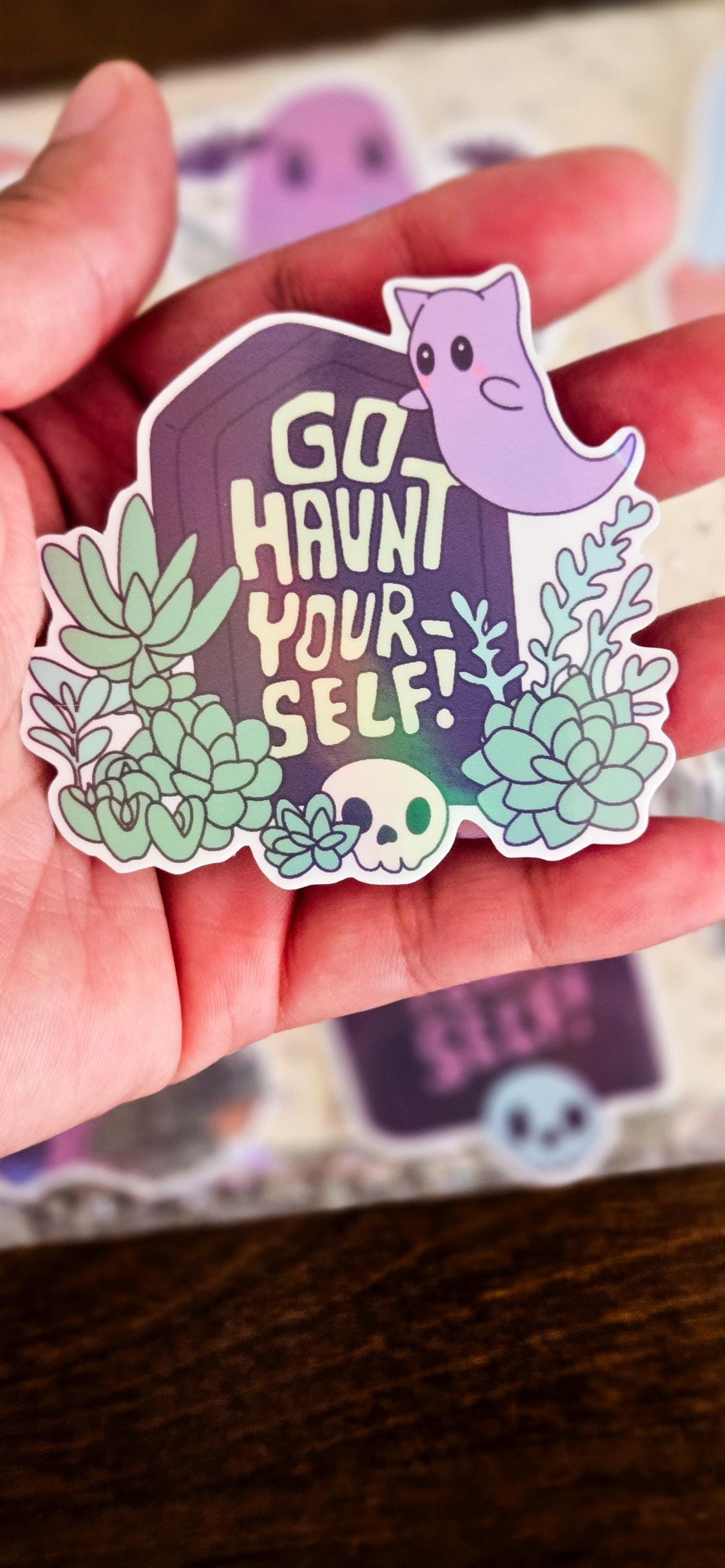 Ghostly Fall Holographic Sticker Flakes Set Bujo Planner Laptop Sticker