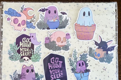 Ghostly Fall Holographic Sticker Flakes Set Bujo Planner Laptop Sticker