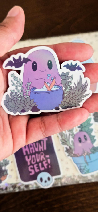 Ghostly Fall Holographic Sticker Flakes Set Bujo Planner Laptop Sticker