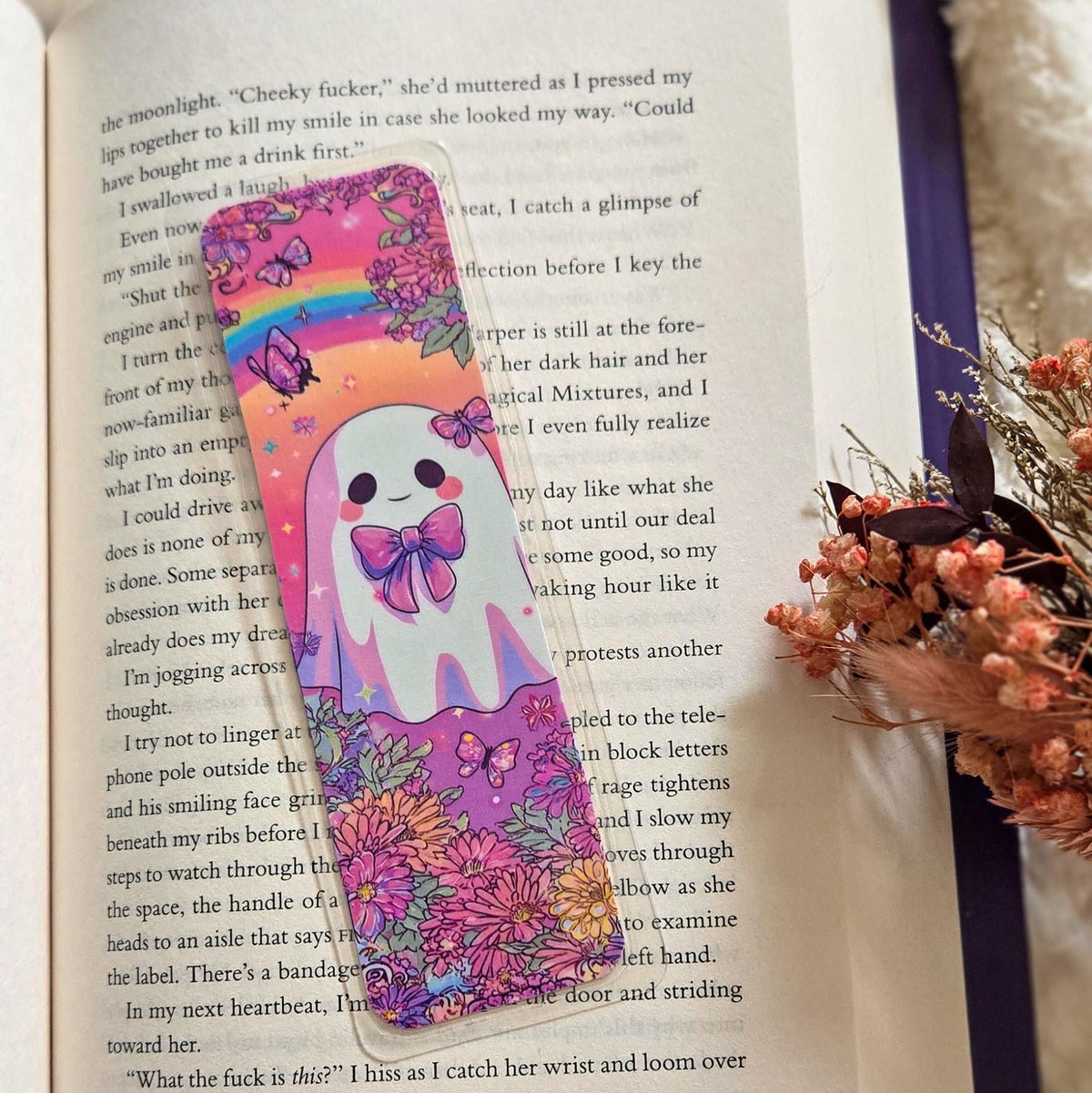 Pastel Ghost Babes Handmade Laminated Bookmark