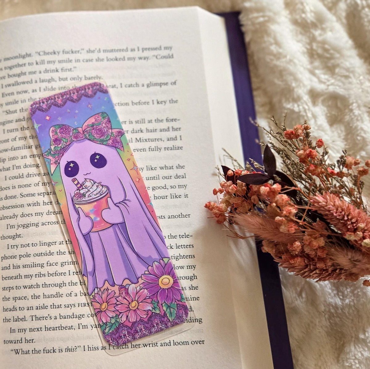 Pastel Ghost Babes Handmade Laminated Bookmark