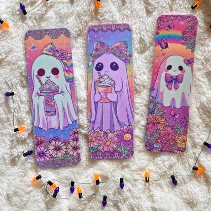 Pastel Ghost Babes Handmade Laminated Bookmark