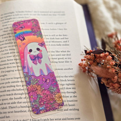 Pastel Ghost Babes Handmade Laminated Bookmark