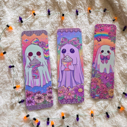 Pastel Ghost Babes Handmade Laminated Bookmark
