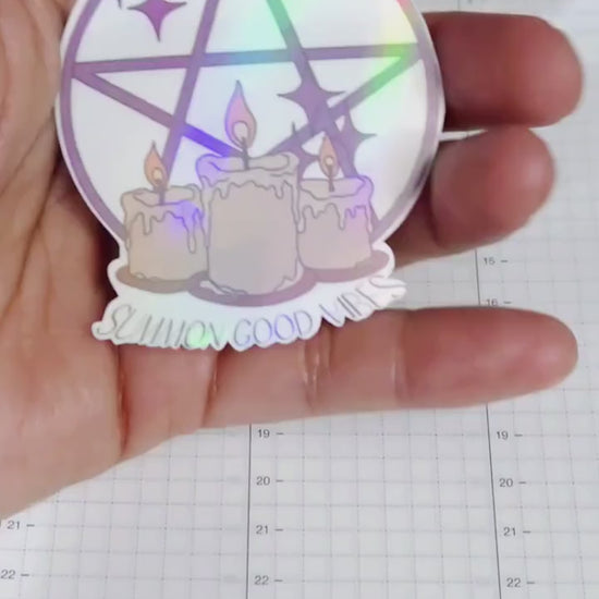 Summon Good Vibes Witchy Holographic Die Cut Bujo Journal Planner deco Sticker Sheet