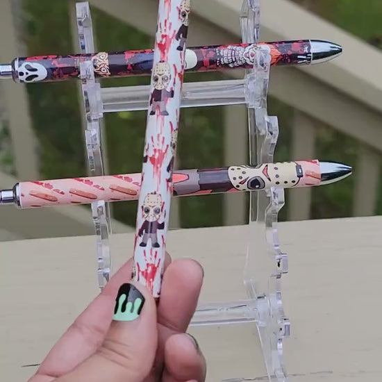Horror Psycho Stainless Steel Gel Pen: Refillable Stylus Pen