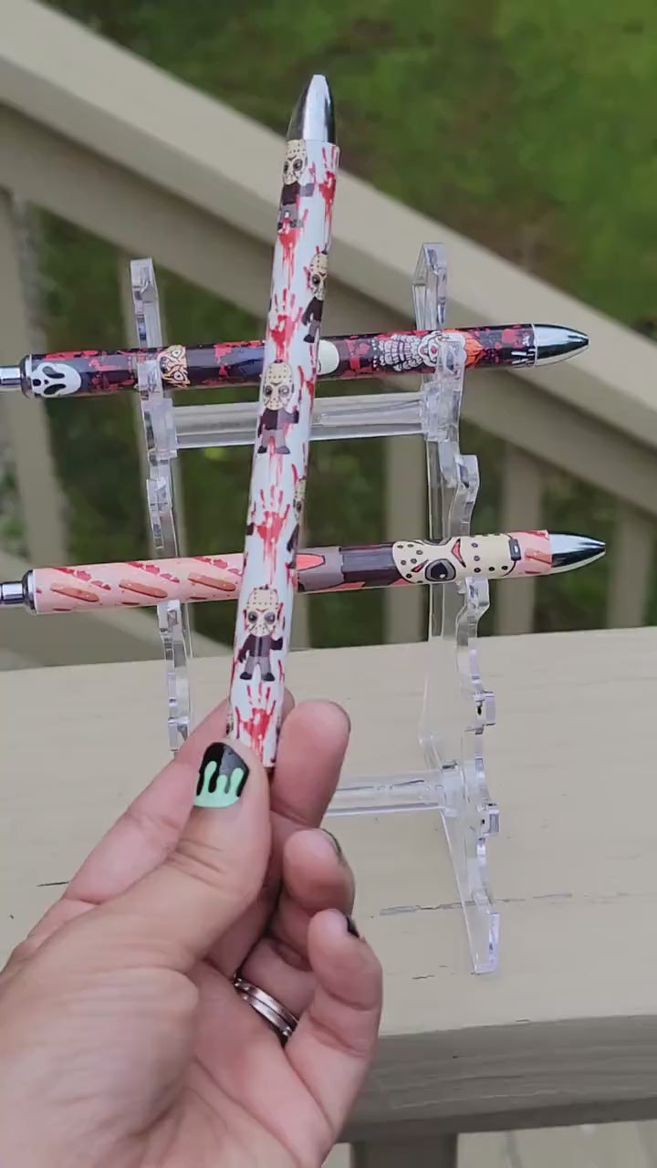 Horror Psycho Stainless Steel Gel Pen: Refillable Stylus Pen