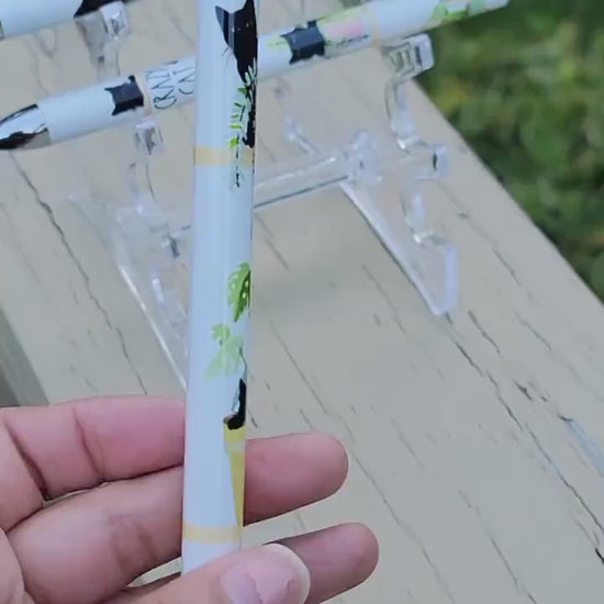 Cat Lady  Plant Lover Refillable Gel Pen: Stainless Steel Stylus Pen
