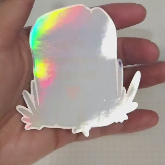 Let's Decompose Together Holographic Die Cut Bujo Journal Planner Sticker