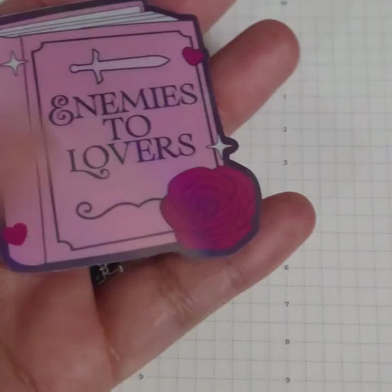 Enemies to Lovers Holographic Die Cut  Sticker