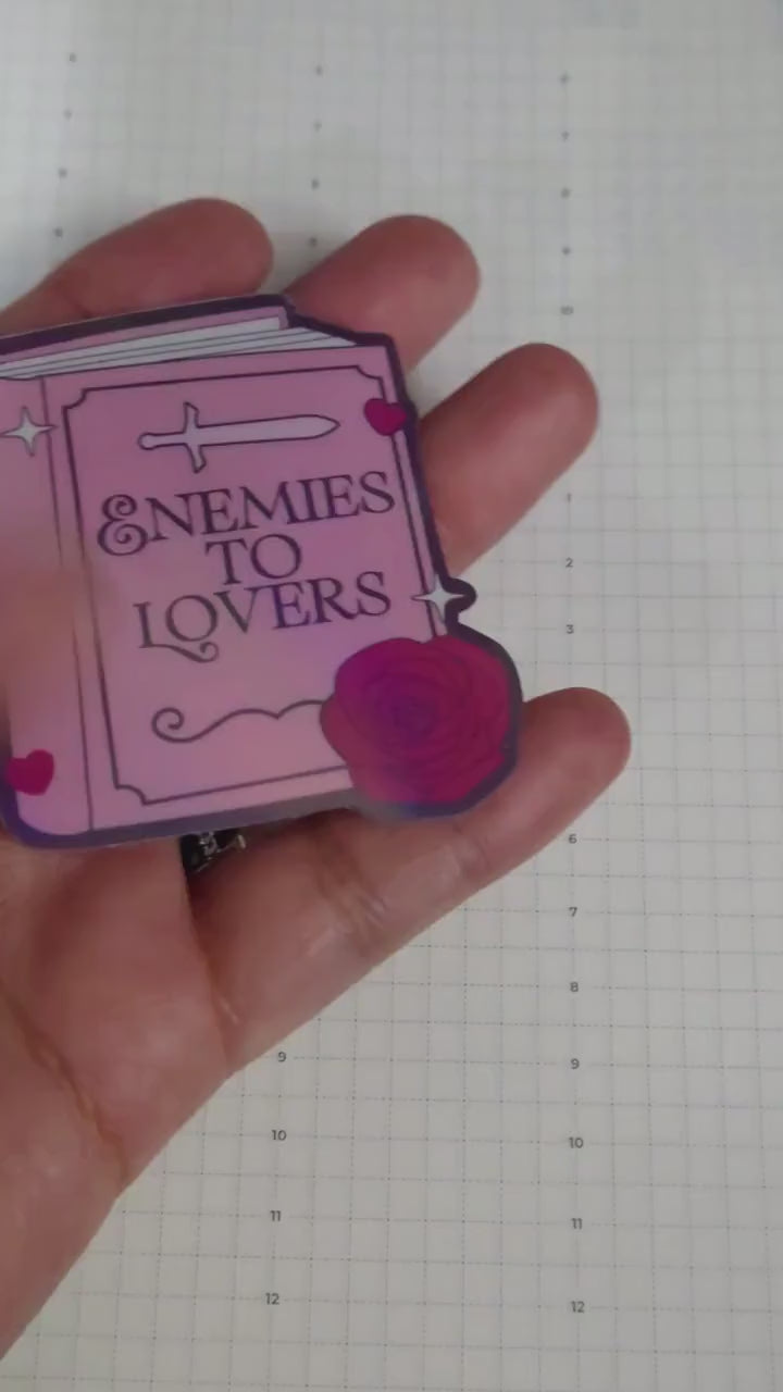 Enemies to Lovers Holographic Die Cut  Sticker