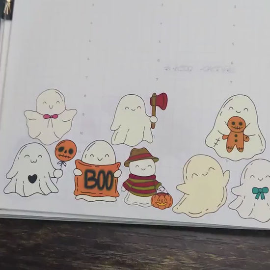 Ghost Matte Sticker Sheet – Bujo Planner Stickers
