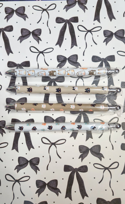 Neutral Kitties Refillable Retractable Gel Pen